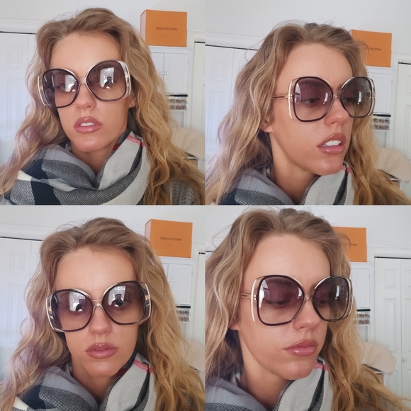 NEW! Nina Ricci Oversized Ombre Sunglasses - Made in France - Picture 3 of 10